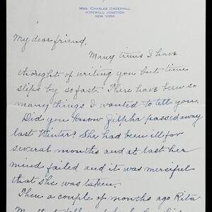 a page of handwritten text