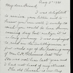 a page of handwritten text