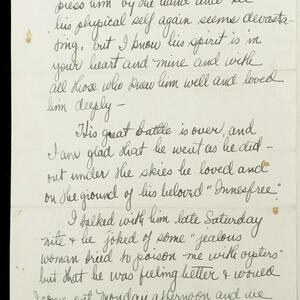 a page of handwritten text