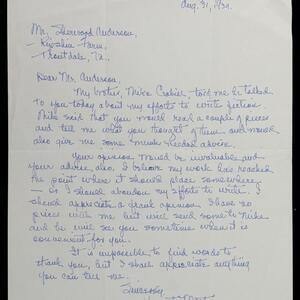 a page of handwritten text