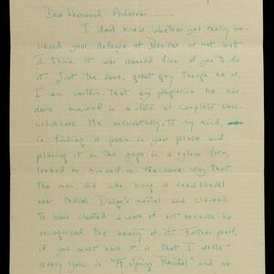 a page of handwritten text