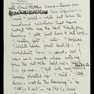 a page of handwritten text