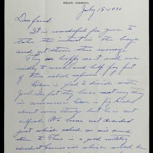 a page of handwritten text