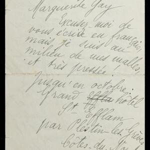 a page of handwritten text