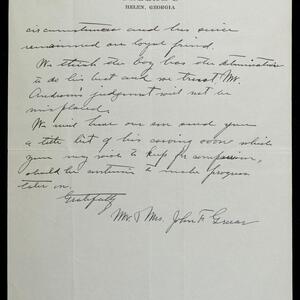 a page of handwritten text