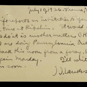 a page of handwritten text
