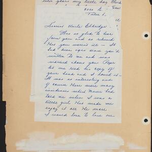 a page of handwritten text