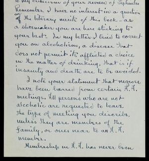 a page of handwritten text