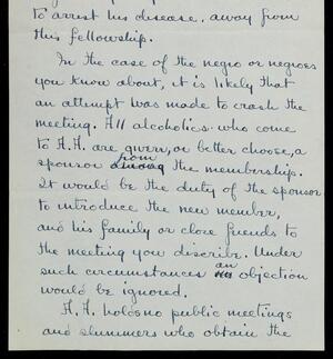 a page of handwritten text