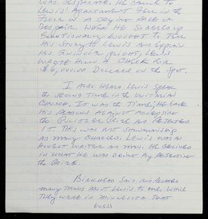 a page of handwritten text