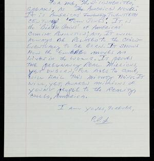 a page of handwritten text