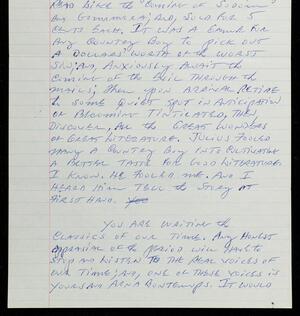 a page of handwritten text