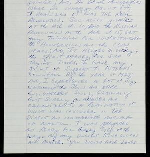 a page of handwritten text