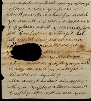 a page of handwritten text