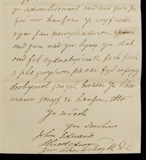 a page of handwritten text