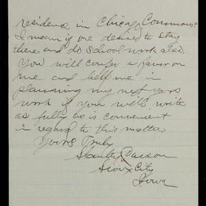 a page of handwritten text