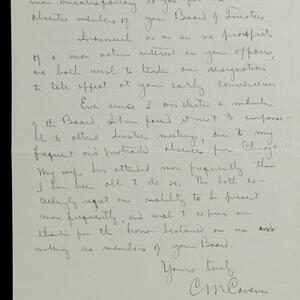 a page of handwritten text