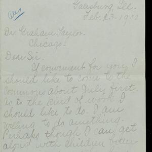 a page of handwritten text