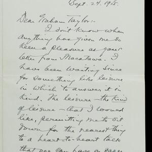a page of handwritten text
