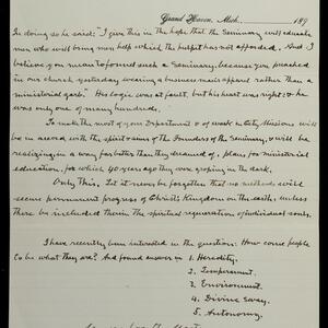 a page of handwritten text