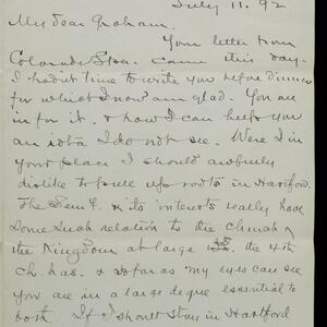 a page of handwritten text