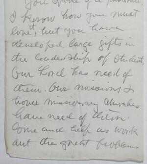 a page of handwritten text