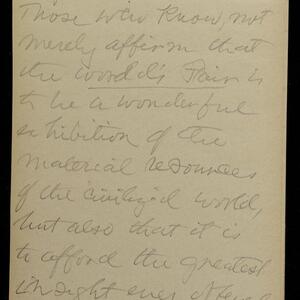 a page of handwritten text