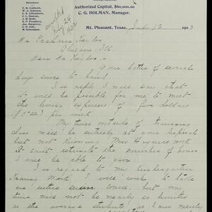 a page of handwritten text