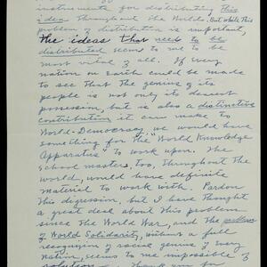 a page of handwritten text