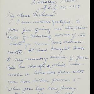 a page of handwritten text