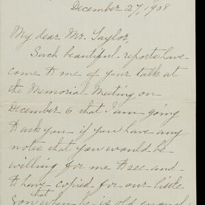 a page of handwritten text