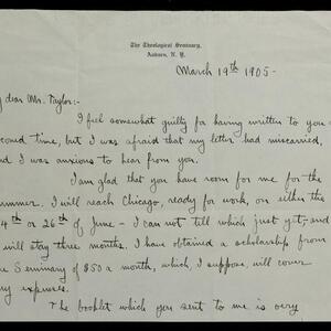 a page of handwritten text