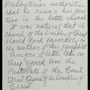 a page of handwritten text