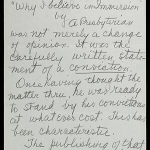 a page of handwritten text