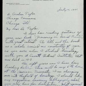 a page of handwritten text