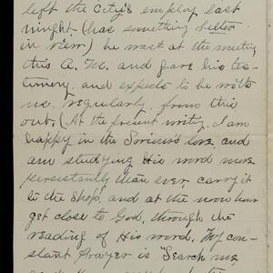 a page of handwritten text