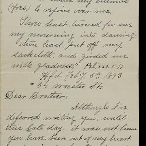 a page of handwritten text