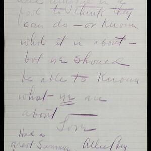 a page of handwritten text