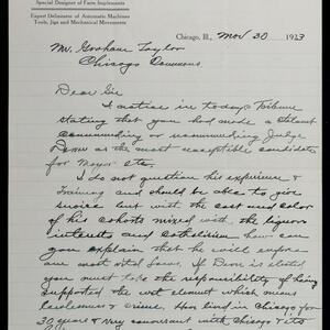 a page of handwritten text