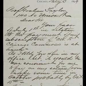 a page of handwritten text