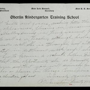 a page of handwritten text