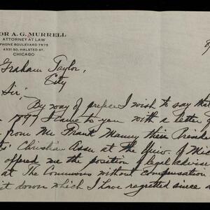 a page of handwritten text