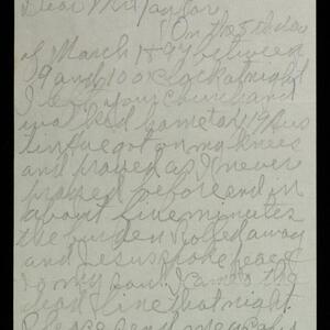 a page of handwritten text