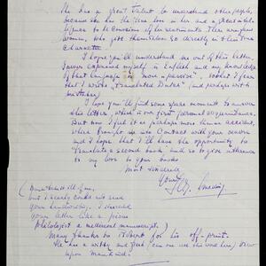a page of handwritten text