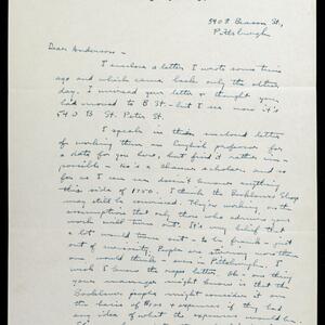 a page of handwritten text