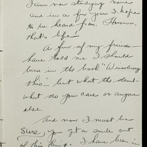 a page of handwritten text