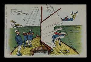 Hoisting the mainsail