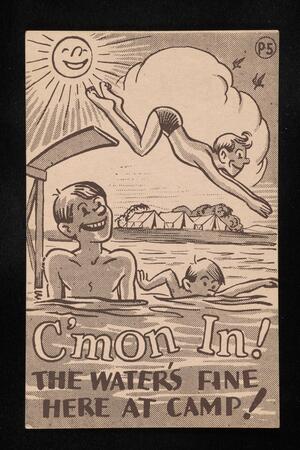 C'mon in! The water's fine here at camp!