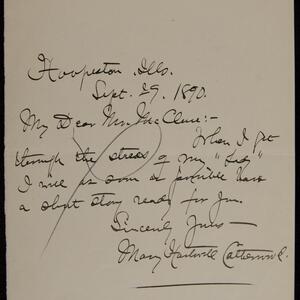 a page of handwritten text