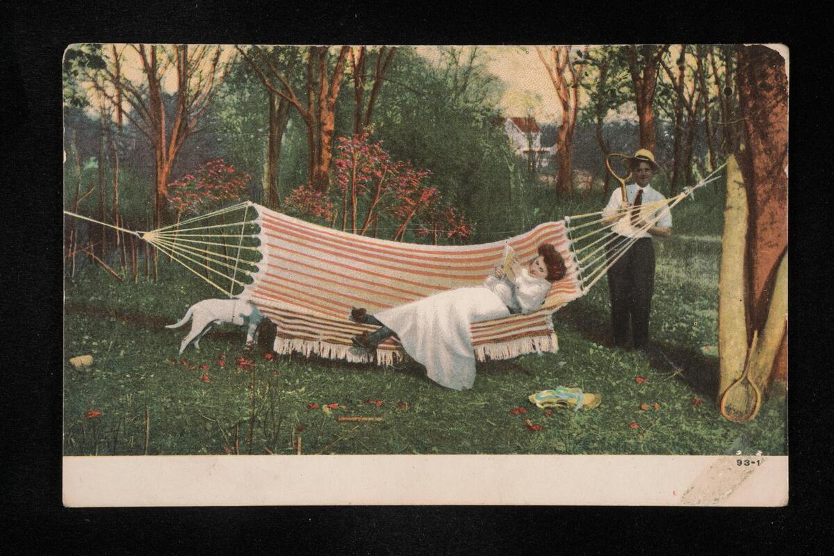 Man and woman in the woods